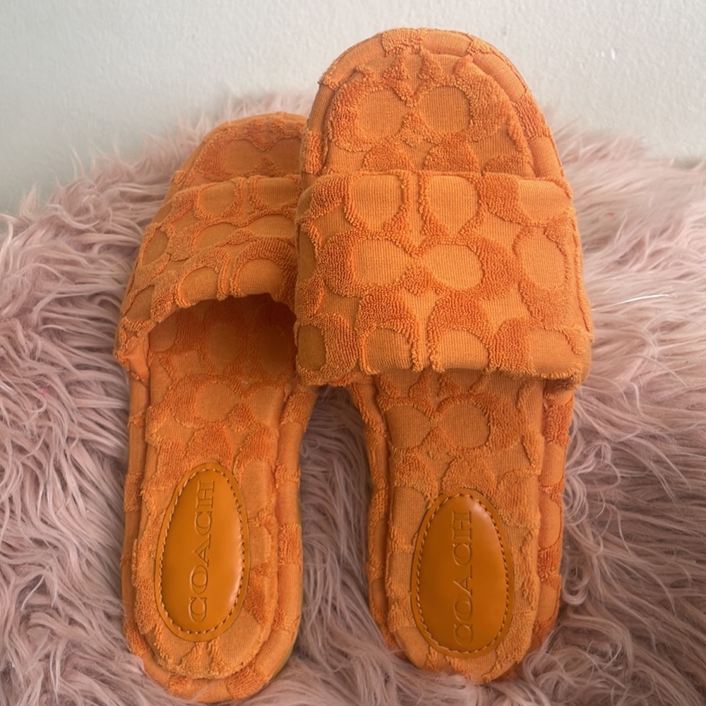 Brand New Orange Coach Slides - Picture 3 of 3